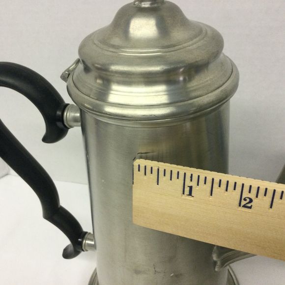 LEONARD ANTIQUE COFFEE/TEA KETTLE ENGLISH PEWTER HANDMADE IN SHEFFIELD E… - Picture 6 of 10